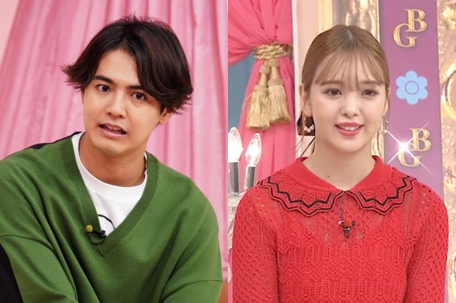 8月31日放送の『幸せ!ボンビーガール』に出演する(左から)片寄涼太&藤田ニコル(C)日本テレビ