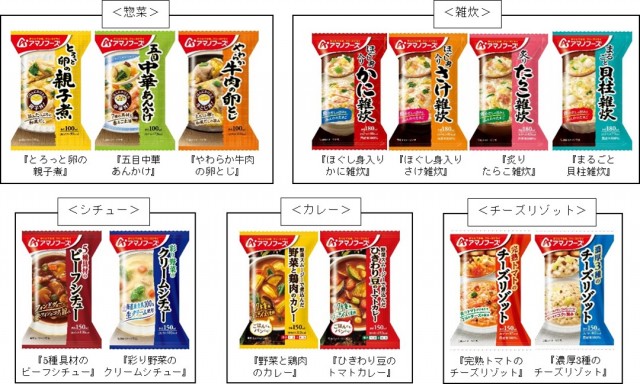 お湯を注いですぐに食べられる「お食事メニュー」シリーズ