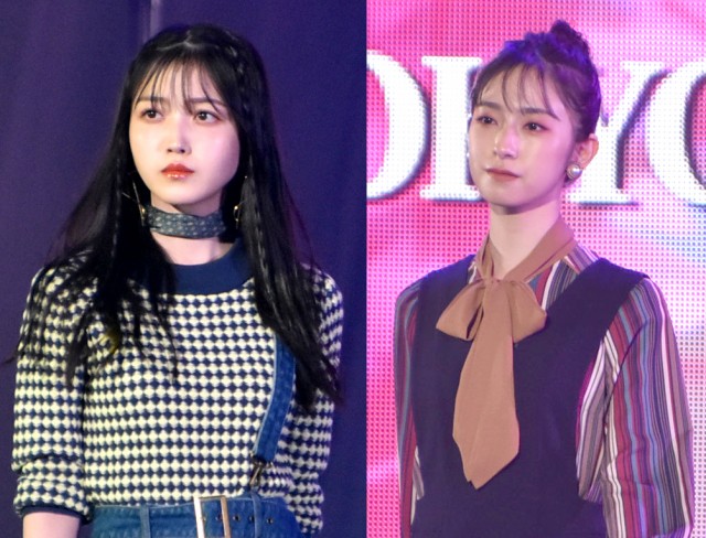 『第33回 マイナビ 東京ガールズコレクション 2021 AUTUMN/WINTER』に出演した(左から)久保史緒里、金村美玖 (C)ORICON NewS inc.