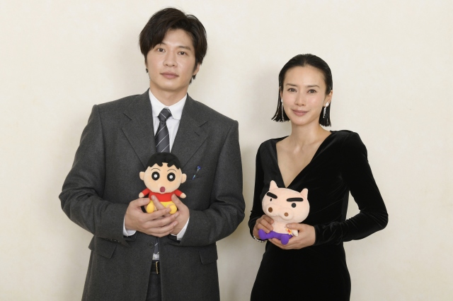 『クレヨンしんちゃん』に『総理の夫』コラボで出演する(左から)田中圭、中谷美紀 (C)臼井儀人/双葉社・シンエイ・テレビ朝日・ADK