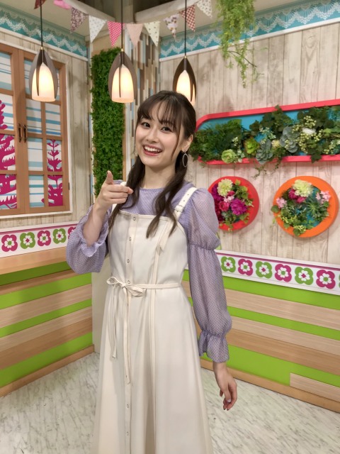 『ズームイン!!サタデー』マンスリーお天気キャスター10月を担当する小椋梨央 (C)日本テレビ
