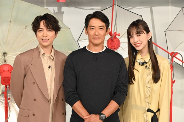 新番組『おしゃれクリップ』に出演する(左から)山崎育三郎、反町隆史、井桁弘恵 (C)日本テレビ
