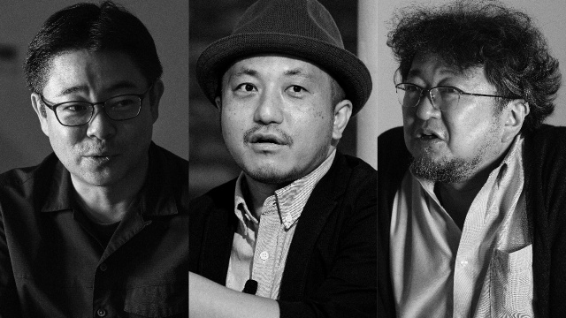 『仮面ライダーBLACK SUN』の制作スタッフに決まった(左から)田口清隆氏、白石和彌監督、樋口真嗣氏 (C)石森プロ・ADK EM・東映