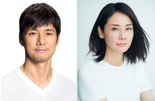 新CM『花王 メリット THE MILD 泡で洗おう』篇に出演する(左から)西島秀俊、吉田羊