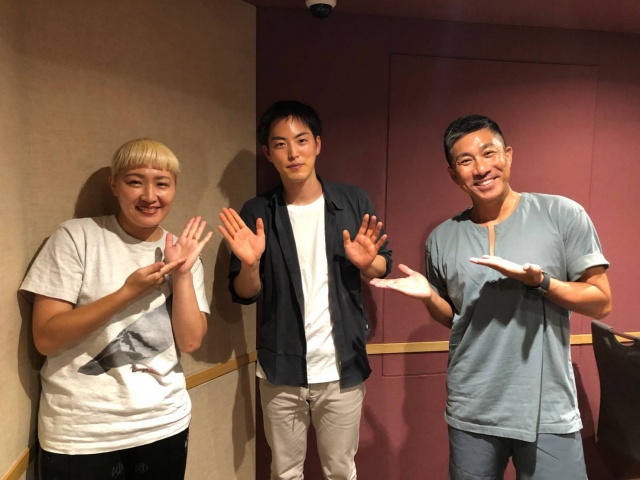 10日放送のラジオ番組『丸園音楽堂』に出演する(左から)丸山桂里奈、池坊専宗、前園真聖