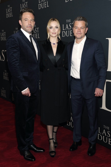 ベン・アフレック、ジョディ・カマー、マット・デイモン=映画『最後の決闘裁判』(10月15日公開)ニューヨークプレミアにて