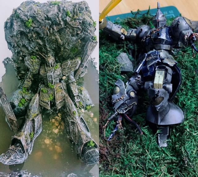 (写真左)制作・画像提供/のうちの模型部屋氏 (写真右)制作・画像提供/林氏 (C)創通・サンライズ