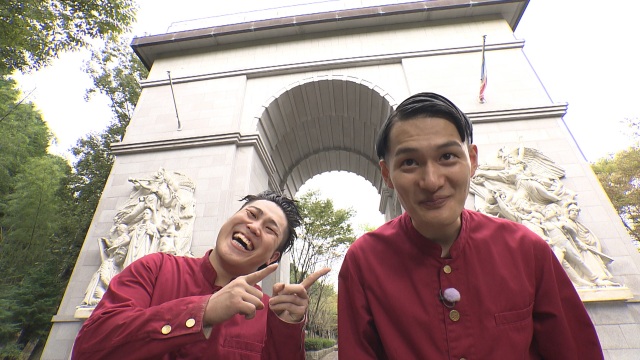 『ちょいバラ』の「RPGコウテイ君」に出演するコウテイ(左から)下田真生、九条ジョー(C)ABCテレビ