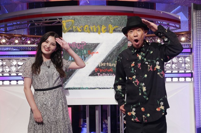 『~夢のオーディションバラエティー~ Dreamer Z』に出演する(左から)池谷実悠アナ、木梨憲武(C)テレビ東京