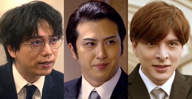 8日放送『痛快TV スカッとジャパン』に出演する(左から)山崎育三郎、尾上松也、城田優(C)フジテレビ