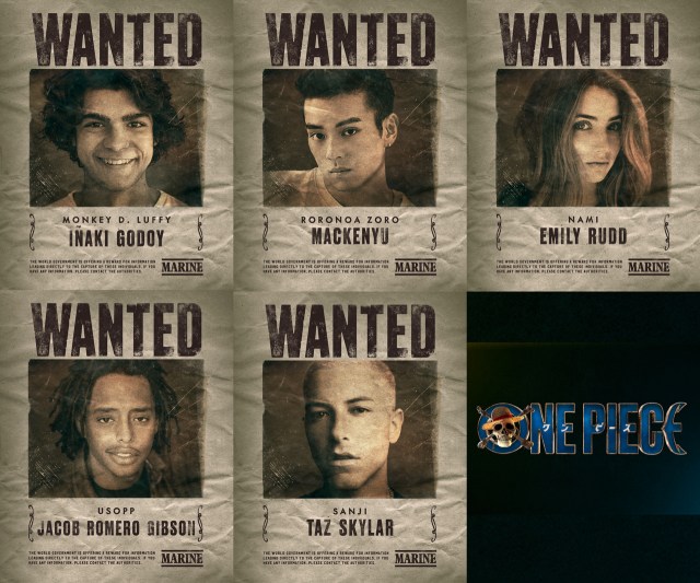メインキャスト陣が映し出された原作でおなじみの“手配書”=Netflix シリーズ『ONE PIECE』全世界独占配信 / (C)尾田栄一郎/集英社
