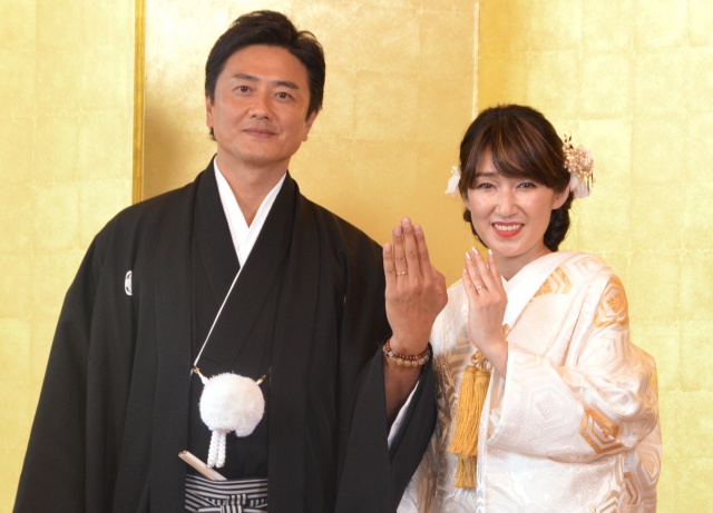 20年越しに結婚式を行った原田龍二&愛夫妻 (C)ORICON NewS inc.