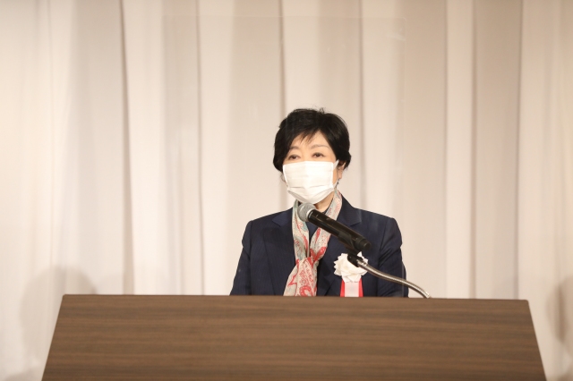 『Tokyo Tokyo ソーシャルファームフォーラム 2021』に登壇した小池百合子知事 (C)ORICON NewS inc.