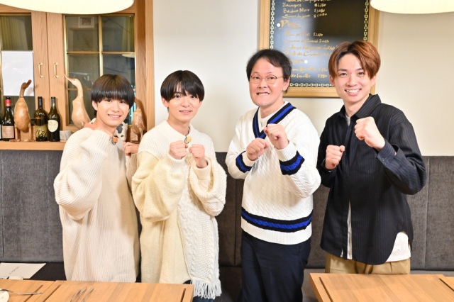 1日放送『よるのブランチ』に出演するLil かんさい/関西ジャニーズJr.の嶋﨑斗亜・西村拓哉、アインシュタインの稲田直樹・河井ゆずる (C)TBS