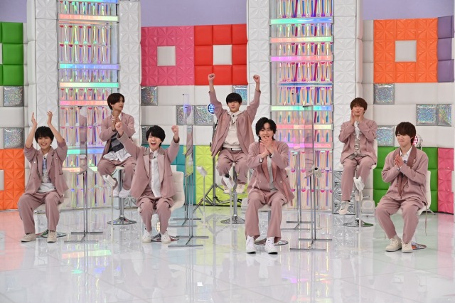 『まだアプデしてないの?』に出演するなにわ男子(C)テレビ朝日