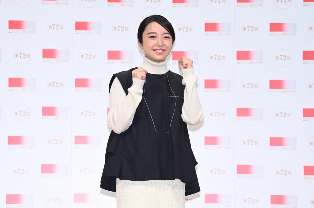 『第72回紅白歌合戦』囲み取材に出席した上白石萌音(C)NHK