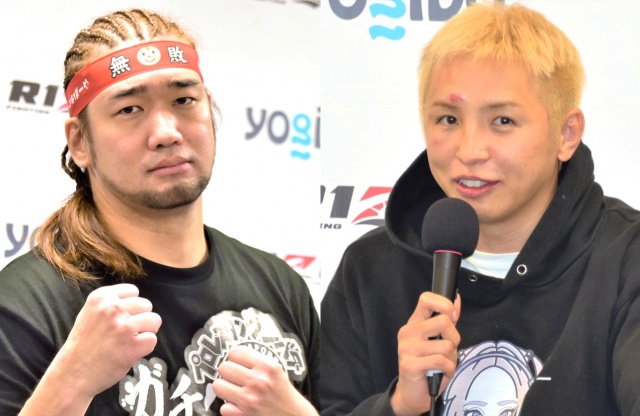 “八百長疑惑”で騒がれているシバター(左)と久保優太 (C)ORICON NewS inc.