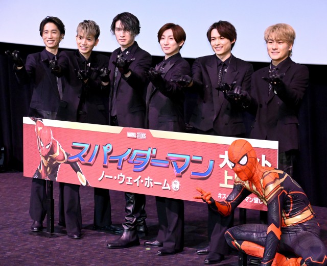 SixTONES(左から)田中樹、高地優吾、ジェシー、京本大我、松村北斗、森本慎太郎 (C)ORICON NewS inc.