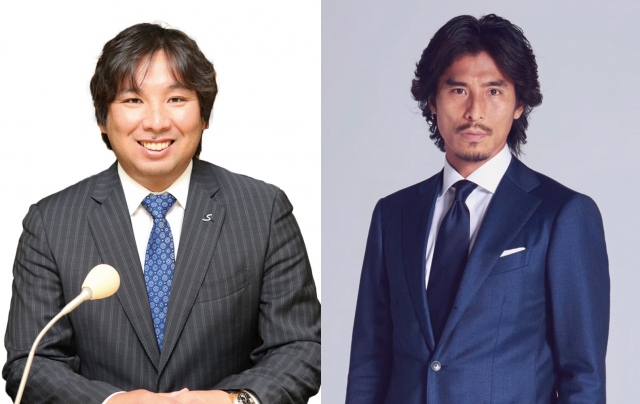 『ニッポン放送ショウアップナイタースペシャルいつでもみんなのプロ野球』スペシャルパーソナリティを務める(左から)里崎智也、中澤佑二((C)GIFMAGAZINE)