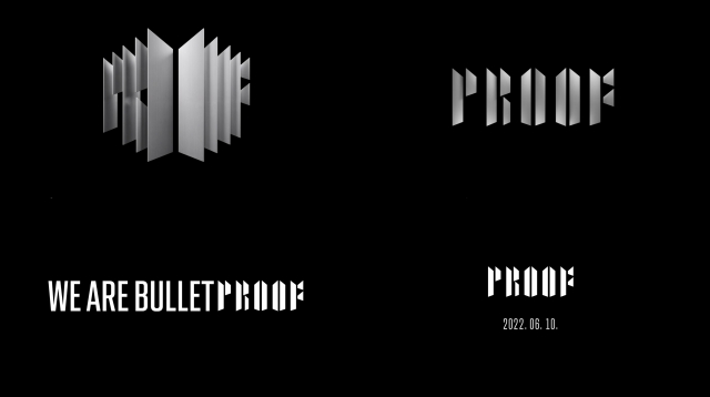 BTSの公式SNSで公開された新アルバム『Proof』ロゴモーション画像(P)&(C)BIGHIT MUSIC