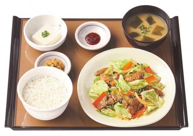 『大豆ミートの野菜炒め定食』の画像