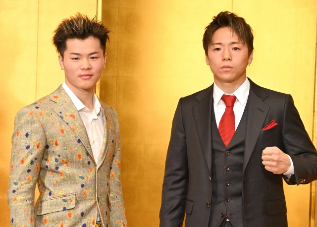 『Yogibo presents THE MATCH 2022』で対戦する那須川天心（左）と武尊 （C）ORICON NewS inc.