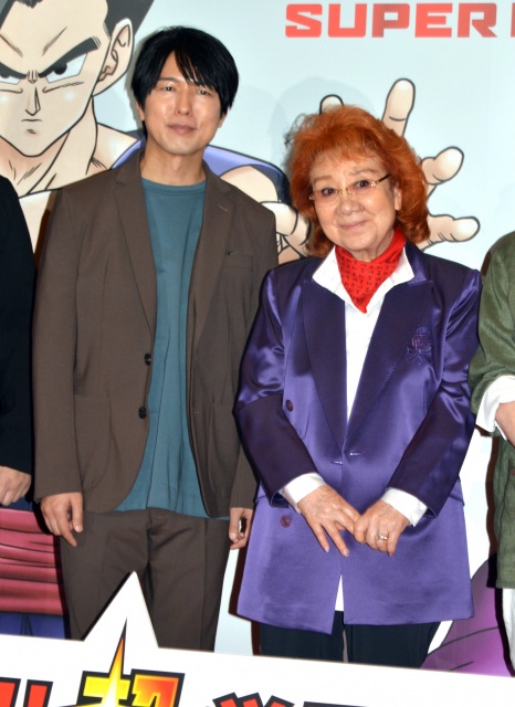 映画『ドラゴンボール超 スーパーヒーロー』舞台あいさつい登壇した（左から）神谷浩史、野沢雅子 （C）ORICON NewS inc.の画像