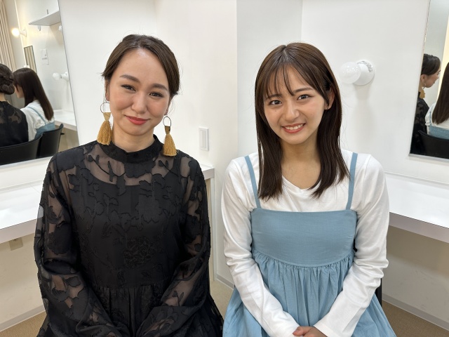 高井麻奈由（左）の楽曲「凛」のMVでバレリーナを演じた“すみぽん”こと高倉菫の画像