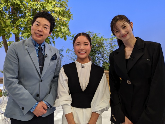 6月2日放送の『Google Pixel presents ANOTHER SKY』に出演する（左から）今田耕司、高梨沙羅、中条あやみ（C）日本テレビの画像