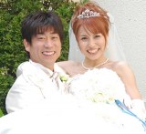 原口あきまさ＆福下恵美夫妻　※写真は挙式時の模様 （C）ORICON NewS inc.
