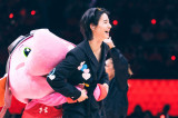 B.LEAGUE「千葉ジェッツvs仙台89ERS GAME2」のスペシャルオープニングパフォーマンスに登場したJO1・佐藤景瑚