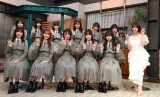 （後列左から）NAVI、NATSU、MOMO、NICO、ACO、COCO、（前列左から）AOI、ALLY、HANNA、ACE、CHOCO、篠田麻里子 （C）ORICON NewS inc.