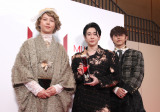 『MUSIC AWARDS JAPAN 2025』囲み取材に登場したMrs. GREEN APPLE（左から）藤澤涼架、大森元貴、若井滉斗 （C）ORICON NewS inc.