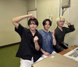 6月7日放送『with MUSIC』に出演するtimelesz（左から）猪俣周杜、橋本将生、篠塚大輝（C）日本テレビ