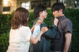 『海老だって鯛が釣りたい』海老子（田辺桃子）、鯛島（桜田通）、水沼（中川大輔）（C）中京テレビ